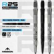 MISSION | R2.5 Rapid | SGV | Black | Steel Tip konice