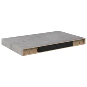 Vidaxl Stenska polica betonsko siva 50x23,5x3,8 cm MDF