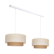 Duolla - Luster na sajli BOHO 2xE27/15W/230V bež/braon