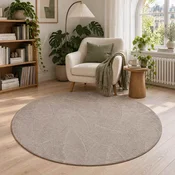 vidaXL Preproga IZA Bež O 160 cm 100% poliester Nizek flor