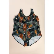 Plus size kopalke s potiskom, zelene