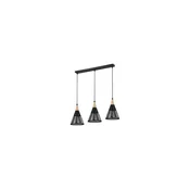 Luster na sajli HIRA 3xE27/60W/230V crni