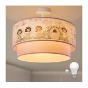Brilagi - LED deciji prislonjeni plafonski luster BOBO 1xE27/10W/230V O 40 cm ružicasta/vile