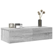 Zidna polica s ladicama siva sonoma 60x26,5x15 cm