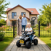 Decija Guralica Kvad off-road 2u1 sa ruckom za guranje – Beli