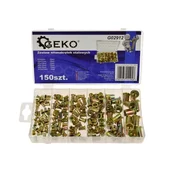 GEKO Set jeklenih vtiskanih matic za kovičenje 150 kos