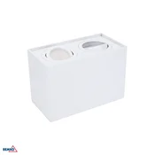 BEMKO Vgradna stropna točkovna svetilka GU10, bela, 182 x 96 mm, 2x50 W BM-C23-DLO-AS-GU10-250-WH