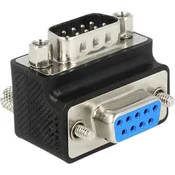 Delock VGA adapter [1x VGA-vtič 1x VGA-vtičnica] 90° zavrten, črn, nastavljiv Delock