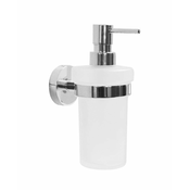 Milnik za tekoče milo OMEGA, 200ml, kromast - Kromasta - 144 - Steklo - Vijaki/lepilo - Okrogla - Bemeta - OMEGA - 100x190x80 mm - Milnik
