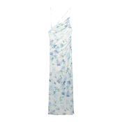 Pull&Bear Poletna obleka modra/svetlo modra/zelena/bela