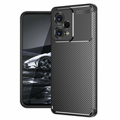 Techsuit – Karbonska maska za Xiaomi Redmi Note 12 5G / Poco X5 – črna