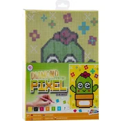 Grafix Diamantna slika na okvirju Pixel Cactus 15x20cm