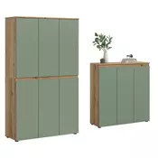 Livetastic Garderobna omara Scarpa, Sivozelena, 2 Kos