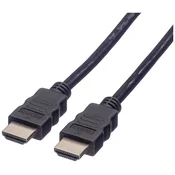 ROLINE Roline HDMI priključni kabel HDMI-A vtič 1.50 m črna 11.04.5531 #####4K UHD\, zaščiten HDMI kabel, (20421205)