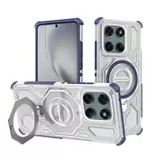 Hibridni ovitek Carbon Shield Pro za Motorola Edge 60/Edge 60 Fusion - blue transparent