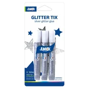Junior Lepak sa šljokicama Glitter Tix, 3 komada, Srebrne boje