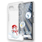 Infostyle Silikonski ovitek Xmas vibe za Google Pixel 7 Prozorna/TPU silikon/Snežak