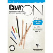Clairefontaine CrayOn Glued Pad Skicirka A4 120 g