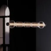 Artemide LED-visoka svetilka Alambicco Horizontal App 123 cm 3000 K - Dnevna soba/jedilnica - Dizajn - transparentno - Steklo