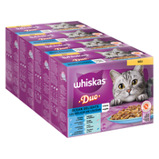 Multi pakiranje Whiskas Duo porcijske vrečke 48 x 85 g - Ocean Delights v želeju