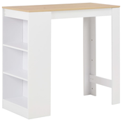 Den Barska miza s polico 110x50x103 cm bela