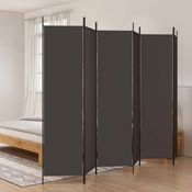 Sobna pregrada s 6 panela smeda 300 x 200 cm od tkanine
