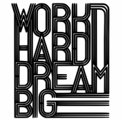 WALLXPERT Zidna dekoracija Work Hard Dream Big 2