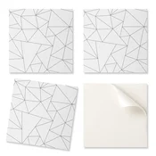 shumee Paket samolepilnih PVC ploščic z abstraktnim trikotnim vzorcem 4x50x50 cm