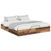 Otomanski krevet s pohranom Staro drvo 203 x 180 x 25 cm
