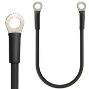 Qoltec kabel za baterijo s konektorjem M8 | Kabel z očescem 8 mm | 20 cm | Črn