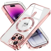GS Ovitek za iPhone 14 Pro, Electro MagSafe, roza + zaščita za zaslon
