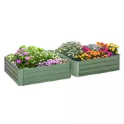 Homestar Dvignjena vrtna greda 100x100x30 cm zelena