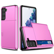 Hibriden TPU ovitek Back Slide za Samsung Galaxy S21 FE 5G - roza