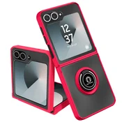 AVIZAR Ohišje s prstanom za Samsung Galaxy Z Flip 6 Integrirana podpora, Rdeča, (5000016431)
