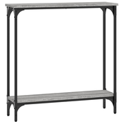 MAISON CHIC konzolna miza - miza ob steni siva sonoma 75x22,5x75 cm inženirski les, (21785854)