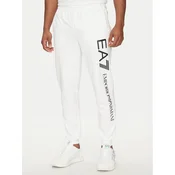 EA7 Emporio Armani Spodnji del trenirke 7M000571 AF13512 M0003 Bela Regular Fit