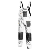 slomart Delovne hlače na naramnice NEO TOOLS, bele, HD, LD/54