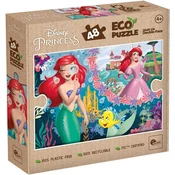 Ariel dva sveta 2 v 1, 48-delni Eco mini sestavljanka in pobarvanka 35x25 cm - Lisciani