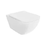 Mexen Timo WC školjka Rimless Tornado s počasi zapirajočim se slim sedežem, duroplast, bel sijaj - 30650200T