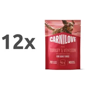 Carnilove Dog Adult vrečka, pate - puran in divjačina - 300 g 12 x 300 g