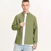 Cropp - Košulja s podignutim okovratnikom - maslina