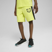 Mens Puma Active Sports Graphic Sweat Shorts Youth, Yellow, Size 11-12Y, Clothing