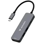 Verbatim VERBATIM USB-C 3.2 ZVEZDIŠČE ZA TELEFONE Z ALUMINIJASTIM ADAPTERJEM HDMI 32155
