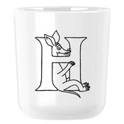 Plastični lonček MOOMIN ABC 200 ml, črka H, bela, RIG-TIG