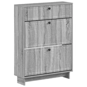 vidaXL Omara za čevlje EDE 78 x 24 x 103 cm Inženirski les Siva Sonoma