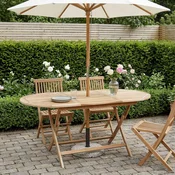 vidaXL Zložljiva vrtnarska miza Naravna 160 x 80 x 76 cm
