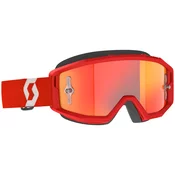 Motocross naocale SCOTT Primal CH crveno-bijele s krom narancastim pleksiglasom