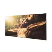 tulup.si Stenska plošča za kuhinjo Jezus iz lesa 120x60 cm