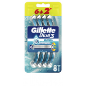Brivnik Blue3 Cool, Gillette, 6 + 2 kosov, za enkratno uporabo