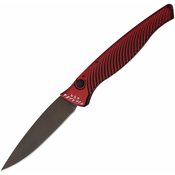 Piranha Knives Auto DNA Button Lock Red